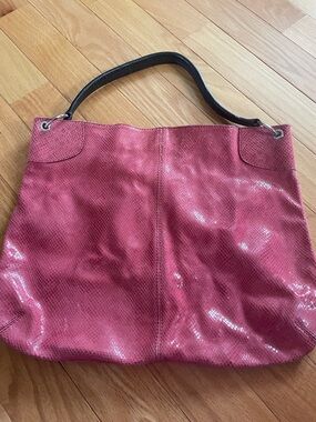 Banana Republic y2k Pink Shoulder Bag with Black Handle